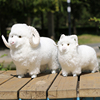 仿真羊模型绵羊摆件会叫羊毛绒玩具羊驼玩偶，公仔超市摆设拍照道具