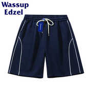 2024年品牌WASSUP EDZEL男生短裤休闲宽松百搭运动裤子五分裤