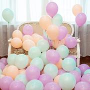 100只0装1寸2.2克马，卡龙色乳胶气球婚房置布婚庆气球uxj派对用
