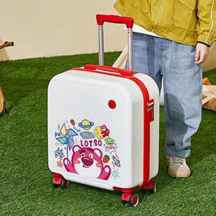 登机箱18寸行李箱女卡通草莓熊儿童20寸旅行小型便携密码拉杆箱男