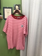 粉色短袖t恤女夏季韩系甜美chic宽松显瘦设计感小众别致法式上衣
