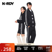 nerdy2023年秋季宽松休闲情侣运动服套装女韩国潮牌外套上衣