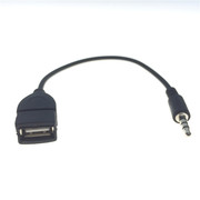 USB转3.5转usb音频线mp3 ipod充电线车载转接线耳机AUX车用音频线