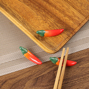 小辣椒筷托套装实心创意蔬菜筷子架放筷子托筷架家用摆件筷枕餐具