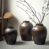 陶瓷花瓶复古陶罐做旧禅意，民宿客厅插花器，茶室装饰居家样板间摆件