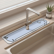 厨房水龙头垫硅藻泥吸水窄垫厕所卫生间防溅水垫台面沥水垫隔热垫