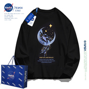 NASA联名儿童装月亮长袖T恤秋季纯棉上衣潮男童女童中大童亲子装