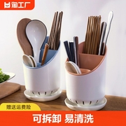 厨房筷子筒沥水餐具收纳盒勺子，叉置物架塑料，筷子篓筷托筷子笼圆形
