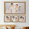 婚纱照相框放大挂墙组合定制36寸洗照片做成结婚照相片加打印制作