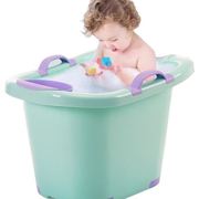 儿童洗澡桶宝宝浴桶大号和小号加厚可坐冬天家用婴儿泡澡桶沐浴桶