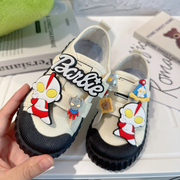 儿童帆布鞋男童2024春秋季男孩宝宝幼儿园室内鞋，轻便软底布鞋