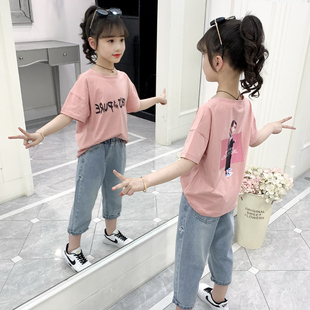 女童夏装2021网红套装洋气，6中大童7夏款12女孩8夏季9衣服10岁