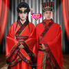 古代古装红色新娘新郎，中式结婚喜服婚礼服装汉服，唐朝汉朝婚服男女