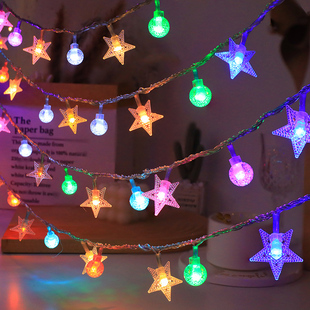 星星灯氛围灯房间卧室装饰灯，led小圆球彩灯，闪灯串节日布置满天星