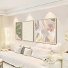 法式奶油风三联抽象肌理沙发背景墙挂画客厅装饰画壁画卧室床头画