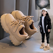 女童棉鞋厚底加绒面包鞋，2023冬季软底棉靴5中大童保暖短靴6岁