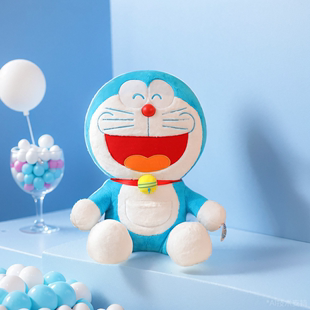 哆啦a梦公仔玩偶蓝胖子，猫咪抱枕女孩，日本布娃娃毛绒玩具生日