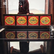 西藏家具彩绘家具藏式手绘电视柜，炕柜客厅柜矮柜边柜实木中式家具