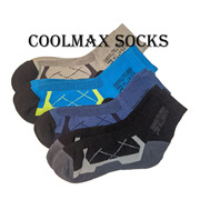coolmax男运动登山徒步袜四季毛圈吸湿排汗无骨缝头中筒功能速干