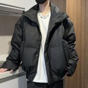 冬季皮棉衣男女宽松短款棉服潮牌情侣加厚保暖棉袄立领面包服外套