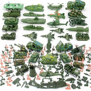 静态军事模型军车坦克战车防空大炮导弹儿童玩具场景摆设沙盘道具