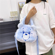 韩版时尚毛绒彩色儿童包包可爱女童动物小熊单肩包潮流手提包