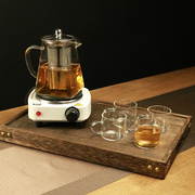耐高温玻璃煮茶壶带过滤茶壶，泡茶家用花茶壶小型煮茶炉茶具套装