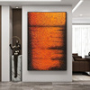 体手绘油画橙色抽象厚肌理现代入户乔迁玄关走廊过道客厅装饰画