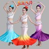 儿童傣族舞蹈服装女童孔雀演出少儿艺考弹力，360度练习裙