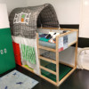 库拉儿童床实木床，北欧双层两用床，宜家国内ikea高低床上下铺