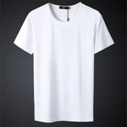 短袖2024男夏季莫代t恤棉圆领修身白色冰丝半袖高端冰感0317c