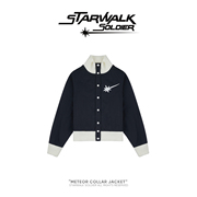 STARWALK SOLDIER 星星高领短款开衫夹克秋季立领外套上衣