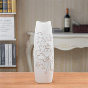 陶瓷花瓶单个酒柜装饰品三件套摆件，客厅落地结婚家居摆件可放水