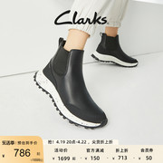 Clarks其乐女鞋秋冬季高帮户外休闲登山鞋防滑耐磨保暖靴子女