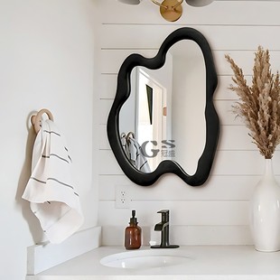 异形不规则浴室镜壁挂卫生间洗手台化妆镜家用艺术餐边玄关装饰镜
