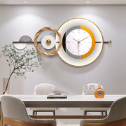 简约时钟挂钟客厅创意家用现代背景墙装饰灯光，画餐厅大气轻奢钟表