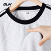 GLM灰色纯棉短袖t恤女宽松上衣2024夏季设计感小众体恤ins潮