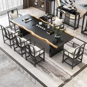 实木茶桌椅组合艺术原木大板桌新中式泡茶台客厅禅意功夫办公