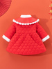 女童棉服外套冬装儿童大红色喜庆棉袄洋气宝宝加厚过年衣服羽绒服