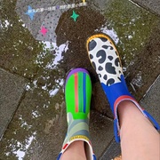 女款水鞋网红小红书，高端橡胶雨鞋儿童防滑卡通鸳鸯巴斯光年雨靴