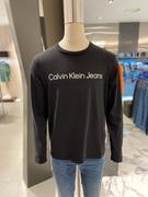 CK Jeans韩国23秋J324901男士简约字母印花舒适打底长袖T恤