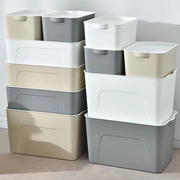 韩式家用加厚收纳箱车载整理箱带盖防尘储物箱衣服衣柜杂物收纳盒