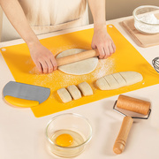 硅胶揉面垫带刻度食品级烘焙工具，套装加厚防滑不沾和面板擀面垫