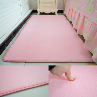 加厚简约现代珊瑚绒地毯客厅茶几，卧室满铺床边毯榻榻米地垫可定制