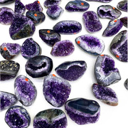 天然紫晶块紫水晶洞聚宝盆，紫晶簇办公家居，水晶摆件a