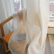 外贸窗帘窗纱十字纱白色，纱帘窗纱布料成品白色，沙飘窗阳台半遮光