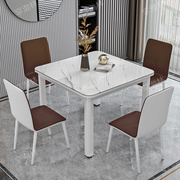 钢化玻璃餐桌椅组合家用小户型简约四方桌子正方形，餐厅出租房饭桌