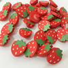 50颗/包22mm草莓木质纽扣儿童卡通木扣子手工diy扣衣服玩偶装饰扣