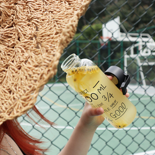 简约清新便携韩国版可爱马克杯，创意男女学生耐热玻璃杯随手水杯子