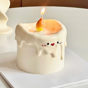 ins简约小火苗蜡烛蛋糕装饰摆件可爱小鬼生日蛋糕配件小蜡烛摆件